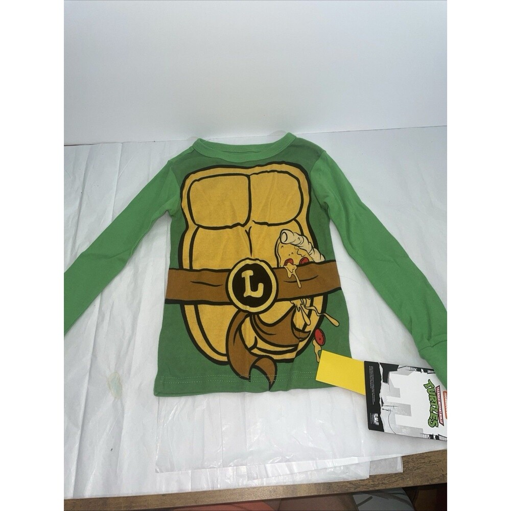 Teenage Mutant Ninja Turtles Leonardo Sz 4 Shirt Long Sleeve Pajama Top  NWT
